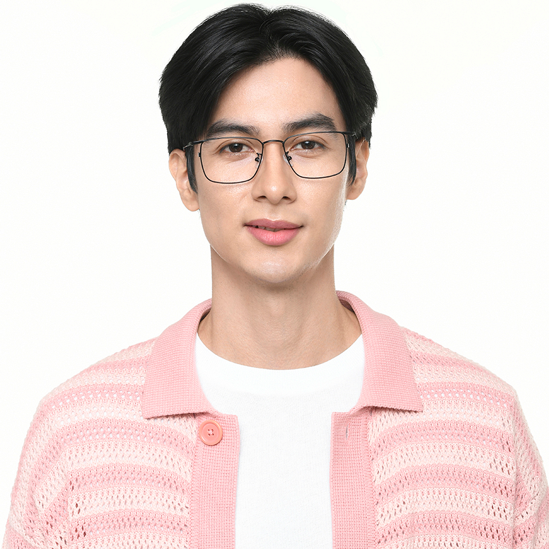 John Jacobs Online Black Full Rim Square left side