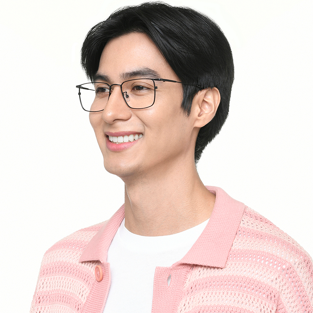 John Jacobs Online Black Full Rim Square right side