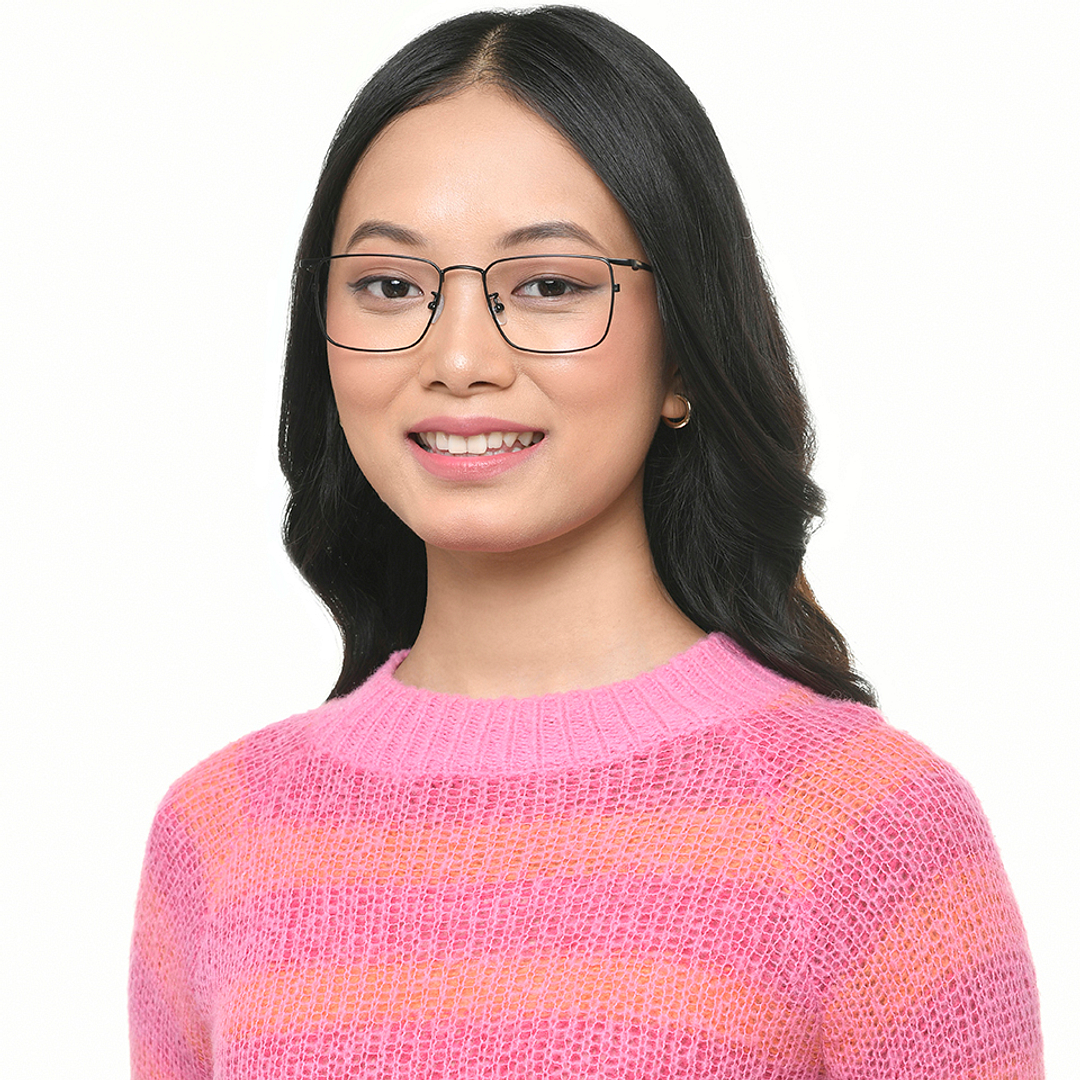 John Jacobs Online Black Full Rim Square left side