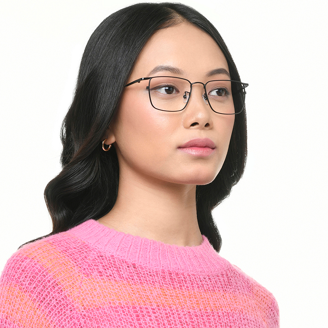 John Jacobs Online Black Full Rim Square right side