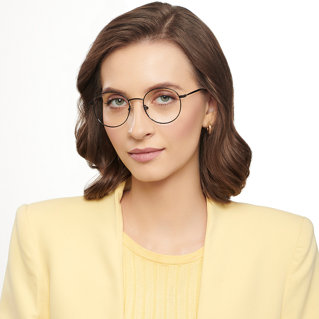 John Jacobs Online Black Full Rim Round right side