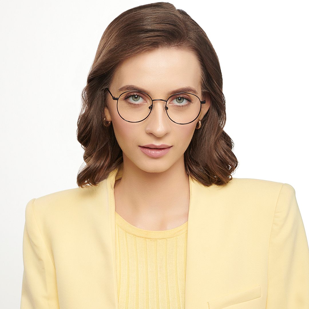 John Jacobs Online Black Full Rim Round left side