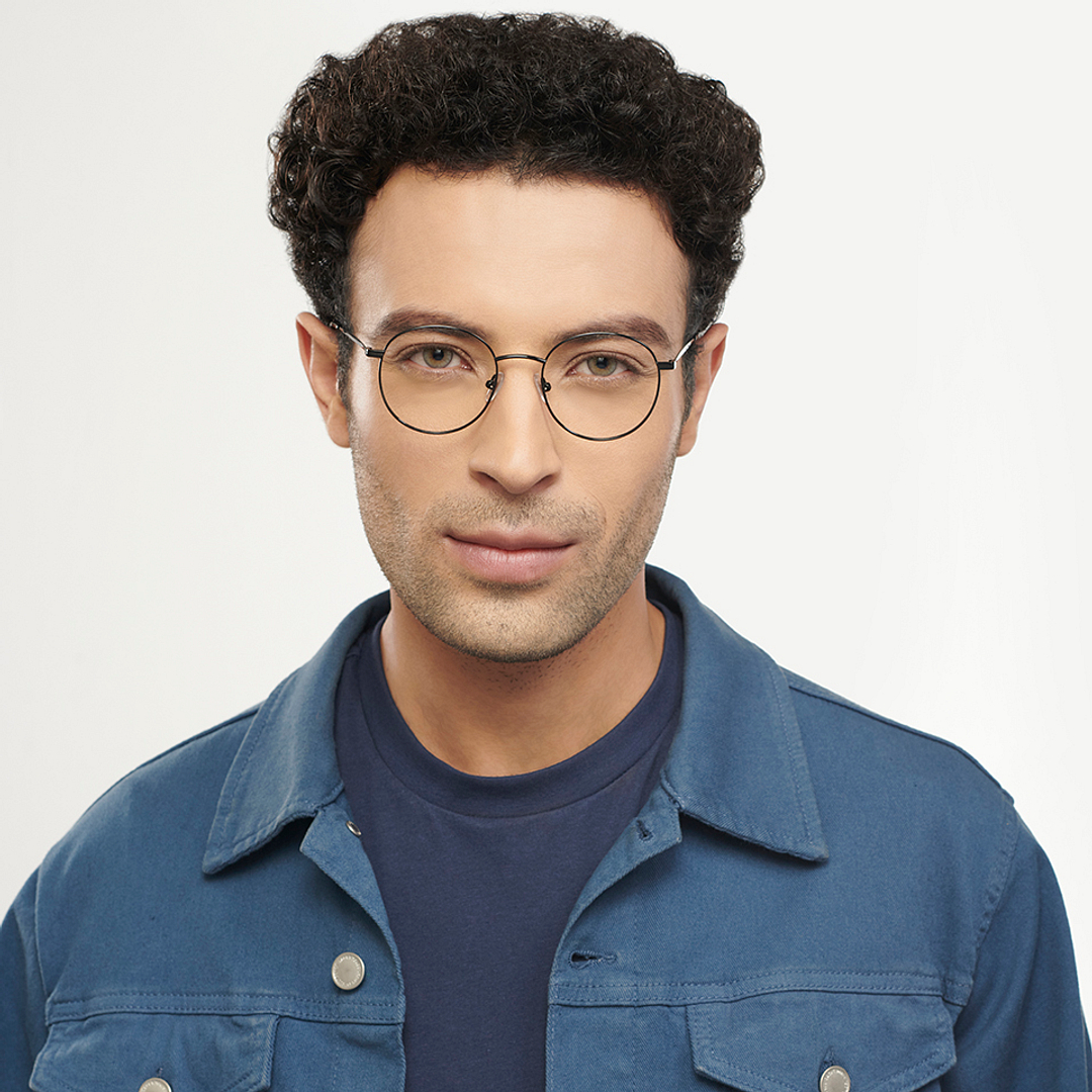 John Jacobs Online Black Full Rim Round left side