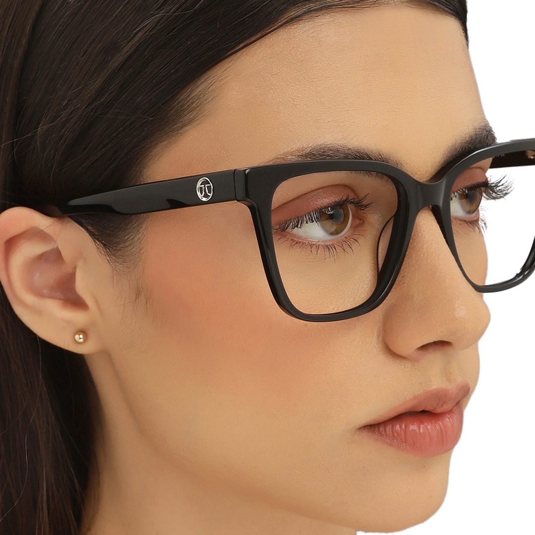 John Jacobs Black Full Rim Square right side