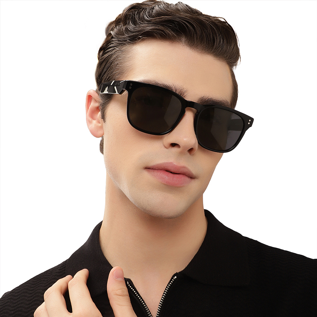 John Jacobs Black Full Rim Square right side