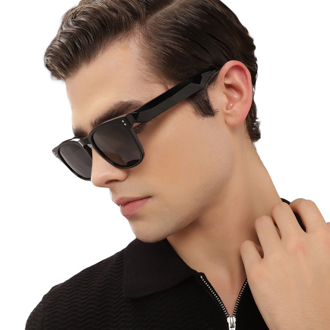 John Jacobs Black Full Rim Square left side