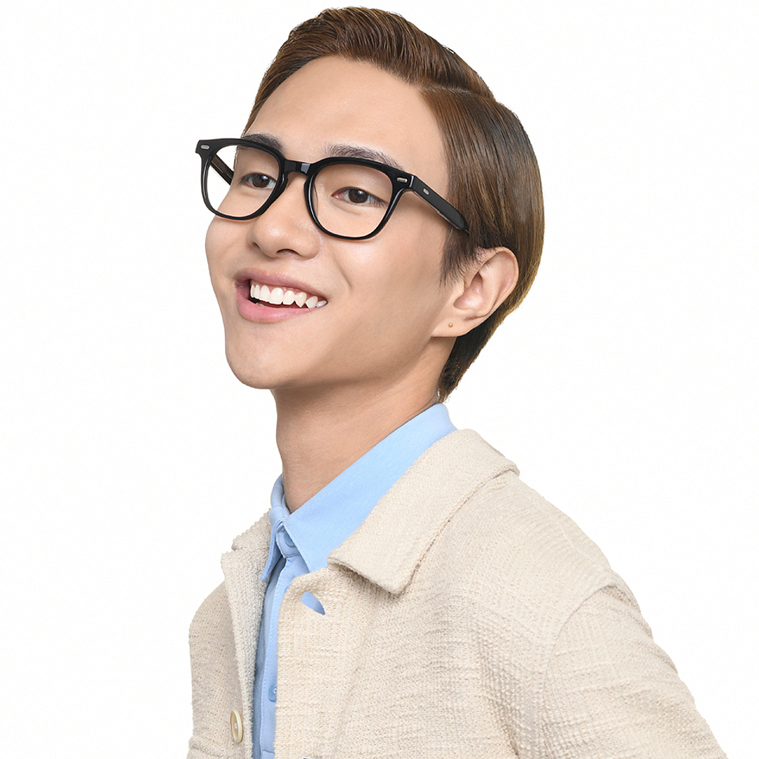 John Jacobs Black Full Rim Square right side