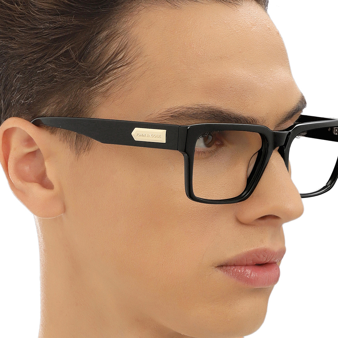 John Jacobs Black Full Rim Square right side