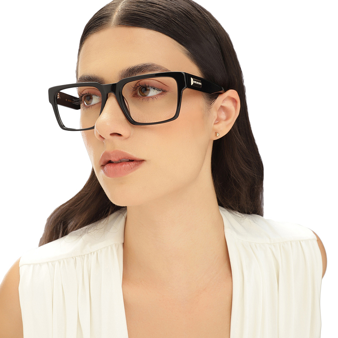 John Jacobs Black Full Rim Square left side