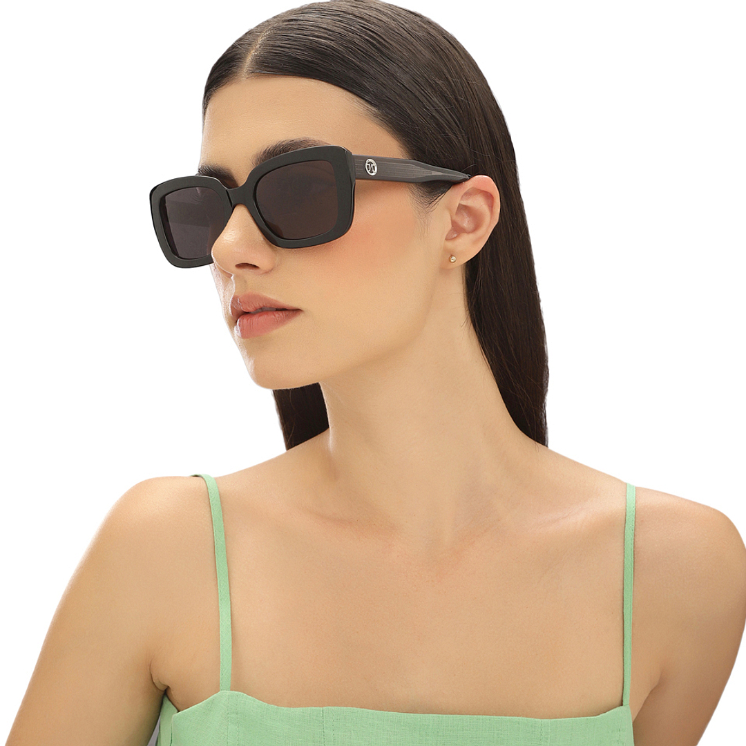 John Jacobs Black Full Rim Rectangle left side