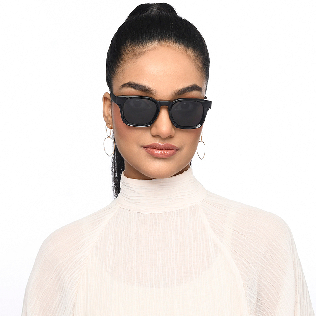 John Jacobs Black Full Rim Square right side