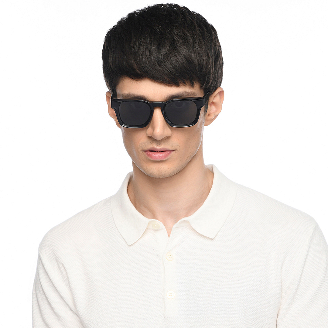 John Jacobs Black Full Rim Square left side