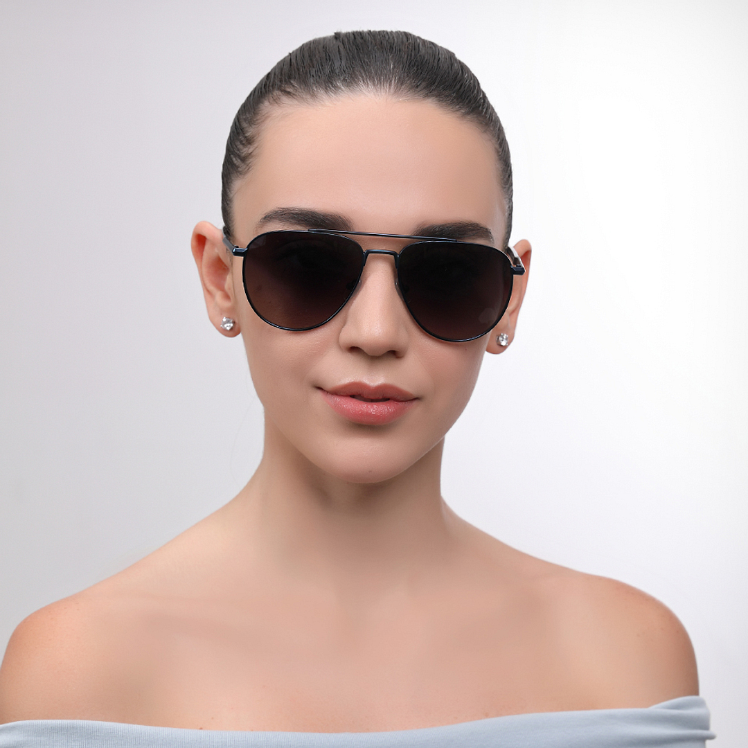 John Jacobs Blue Full Rim Aviator right side