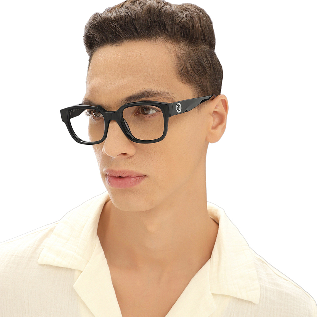 John Jacobs Online Black Full Rim Square left side