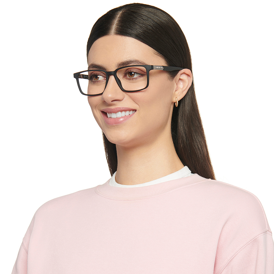 John Jacobs Black Full Rim Rectangle right side