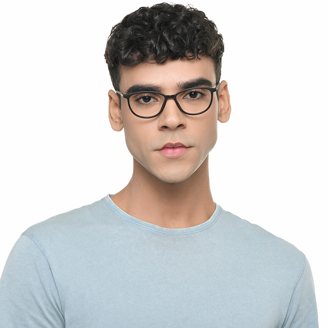 John Jacobs Black Full Rim Cat Eye left side