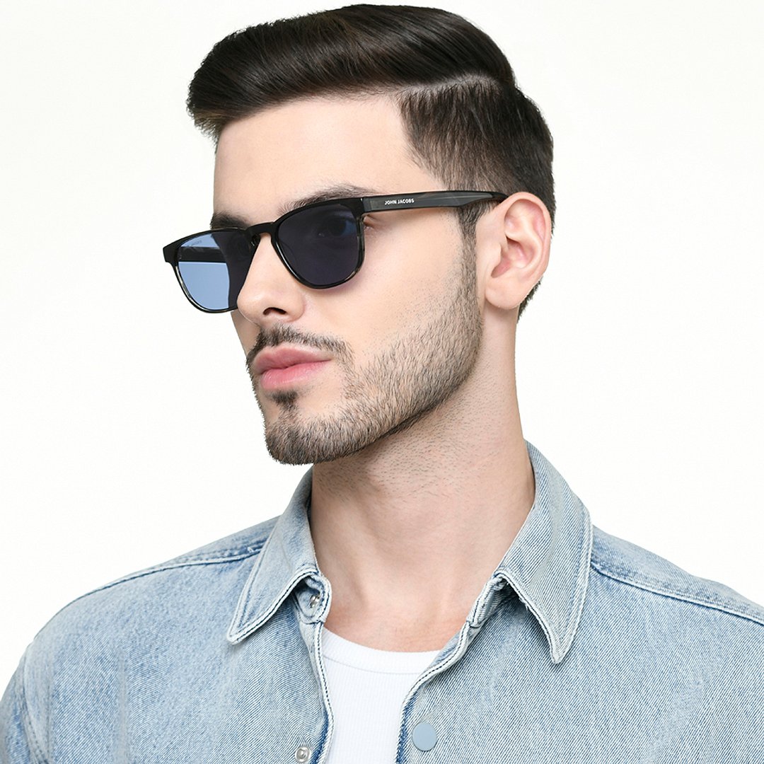 John Jacobs Black Full Rim Square left side