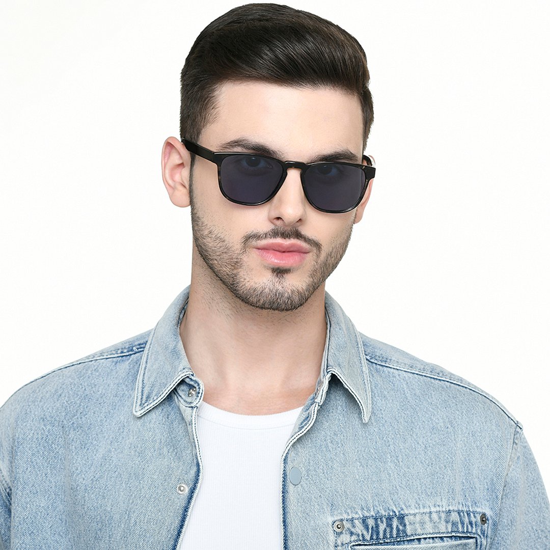 John Jacobs Black Full Rim Square right side