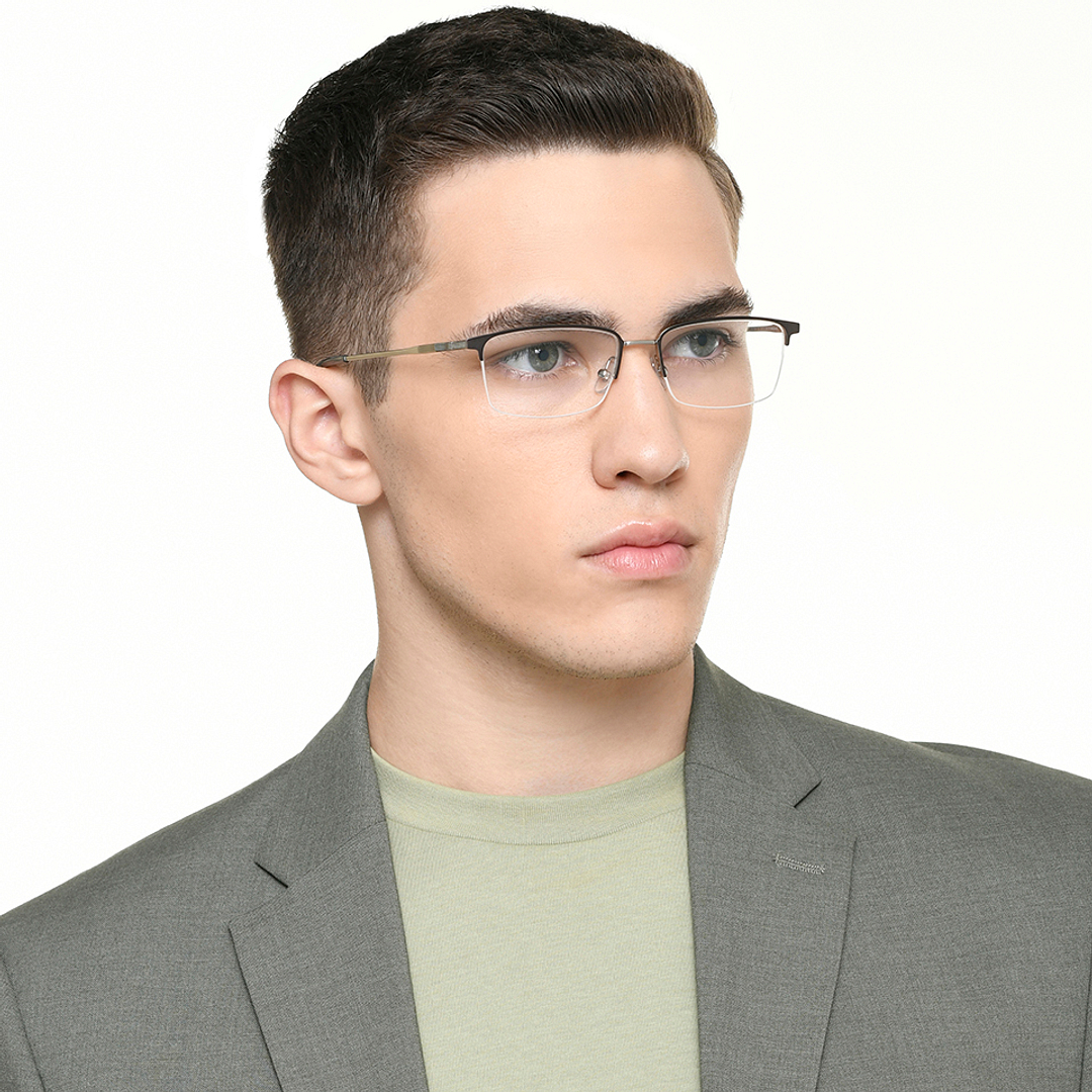 Buy Blue Gold Green Half Rim Aviator John Jacobs JJ Tints JJ