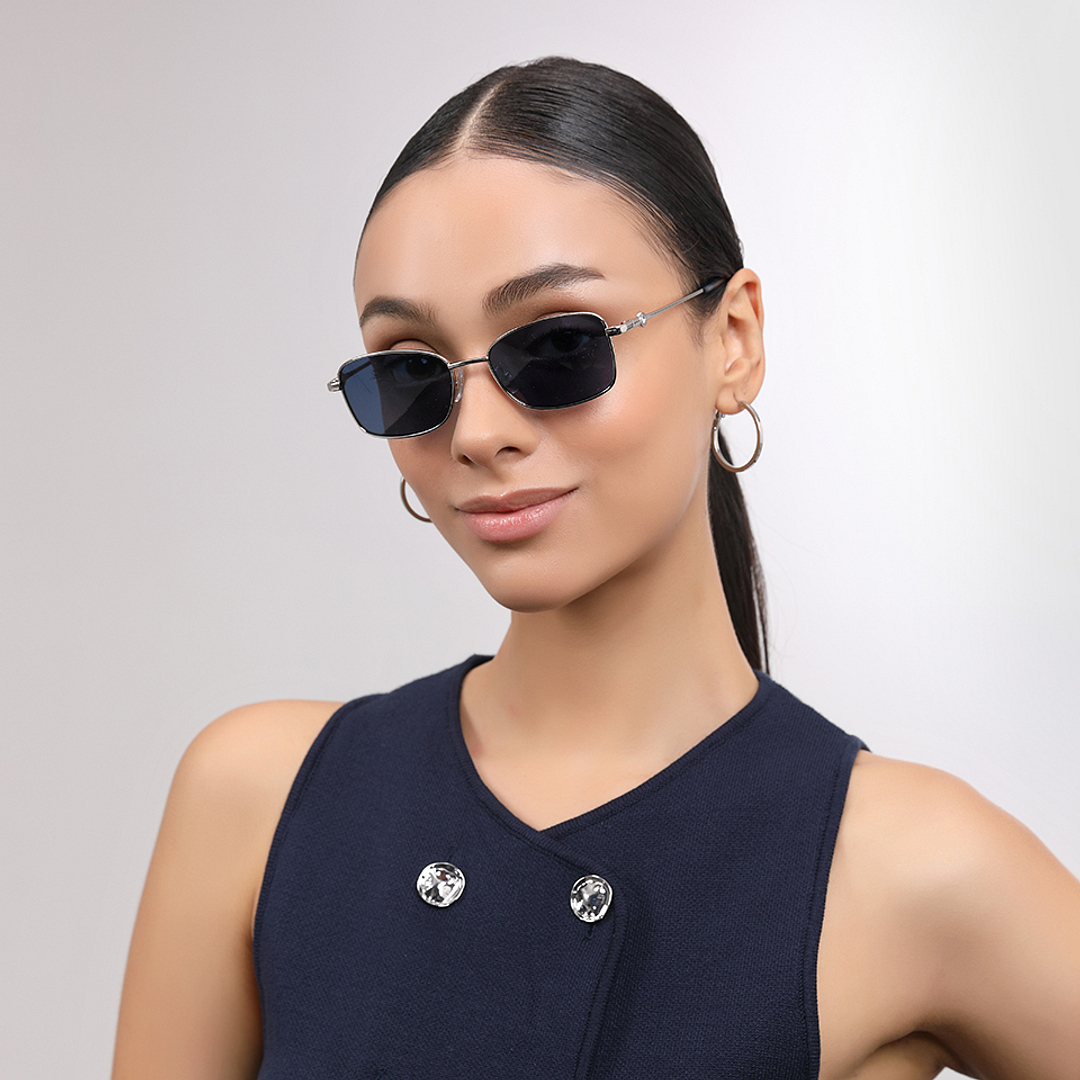 John Jacobs Silver Full Rim Cat Eye left side