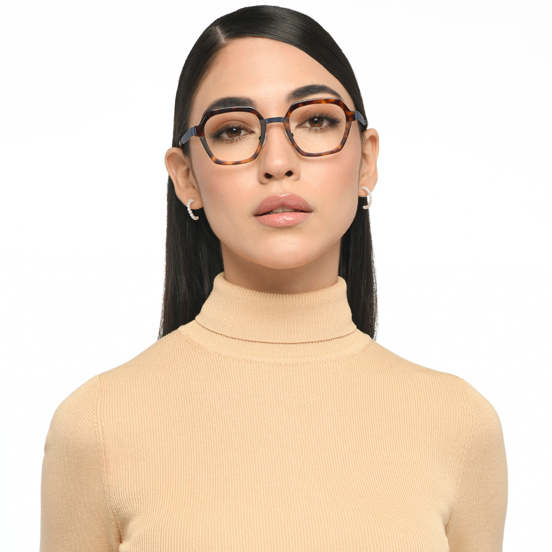 John Jacobs Sky Blue Full Rim Square right side