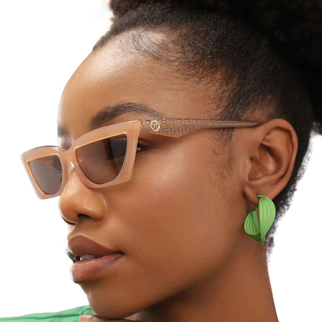 John Jacobs Online Light Brown Full Rim Cat Eye right side