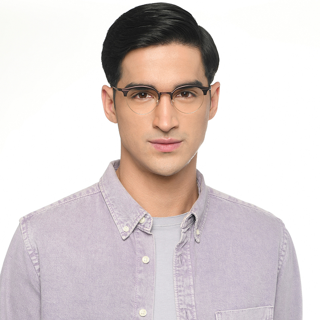 John Jacobs Light Brown Full Rim Round left side