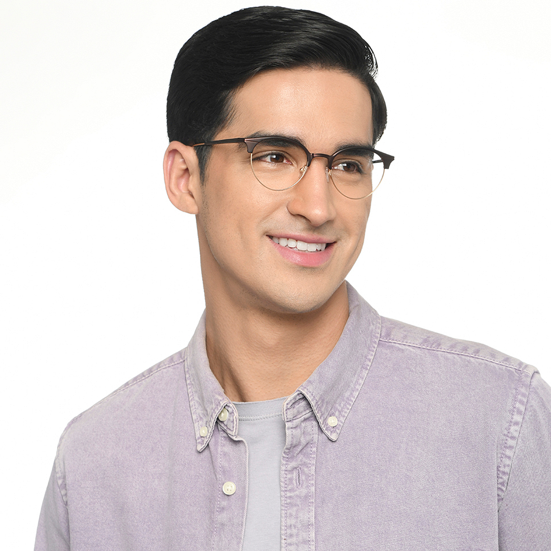 John Jacobs Light Brown Full Rim Round right side