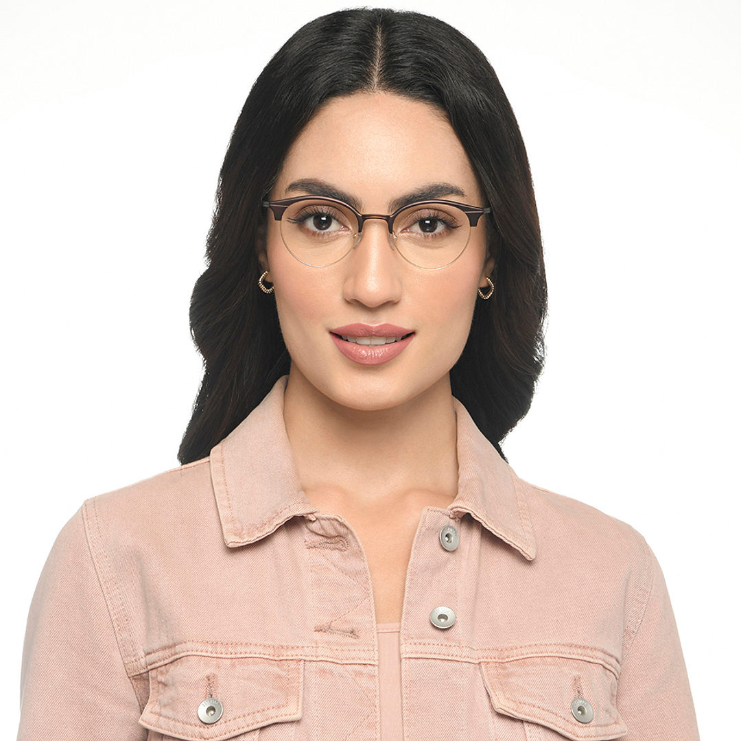 John Jacobs Light Brown Full Rim Round left side