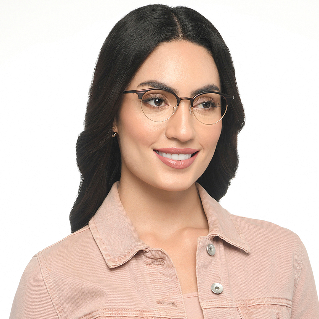 John Jacobs Light Brown Full Rim Round right side