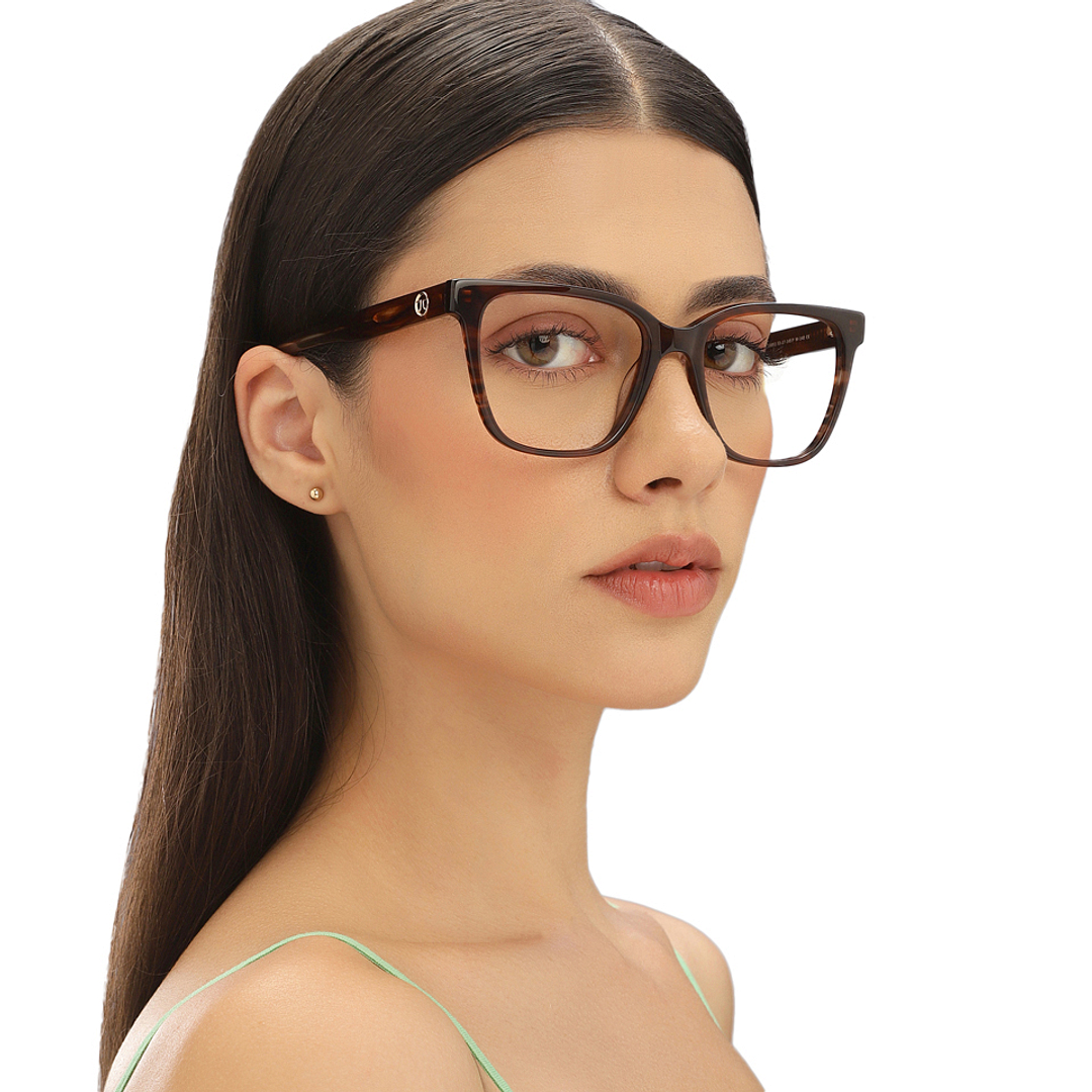 John Jacobs Light Brown Full Rim Square left side