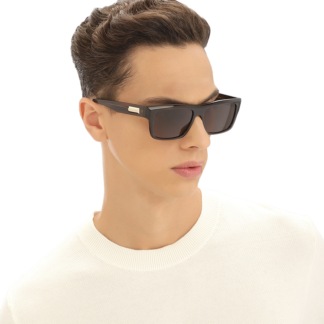 John Jacobs Brown Full Rim Rectangle left side