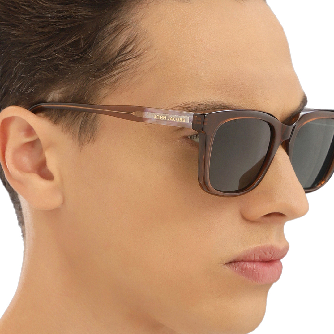 John Jacobs Brown Full Rim Square right side