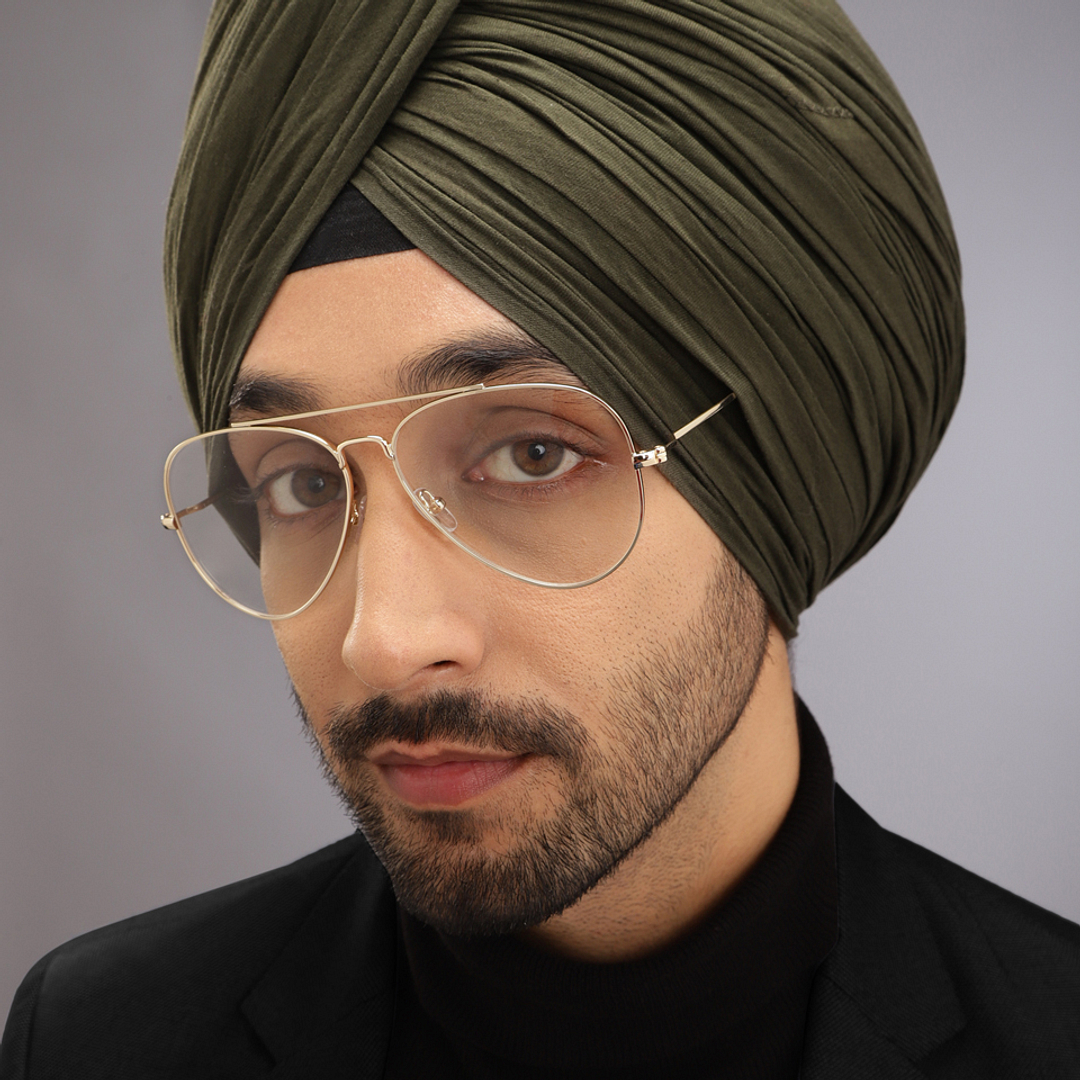 John Jacobs Gold Full Rim Aviator left side