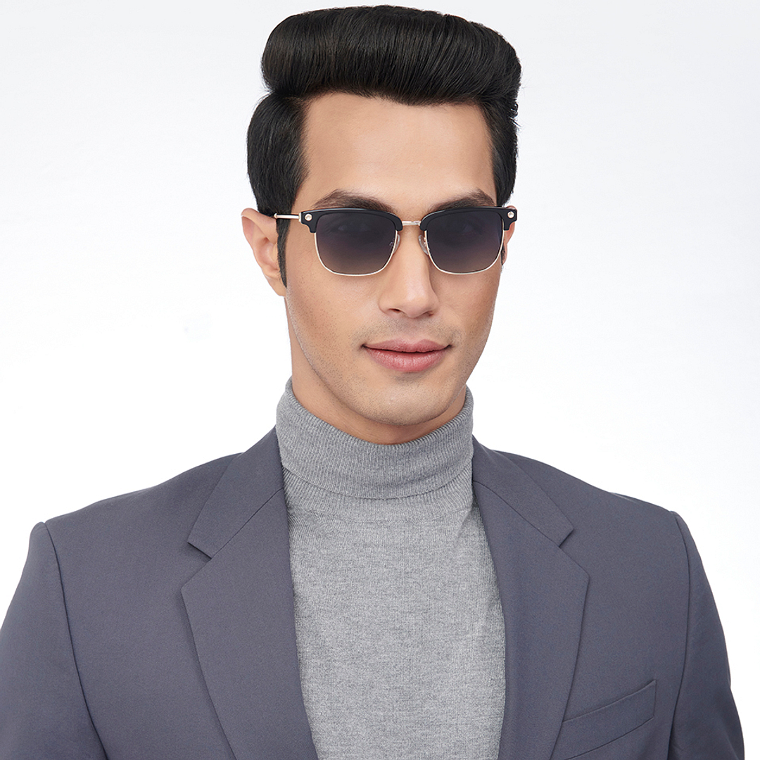 John Jacobs Online Black Full Rim Clubmaster right side