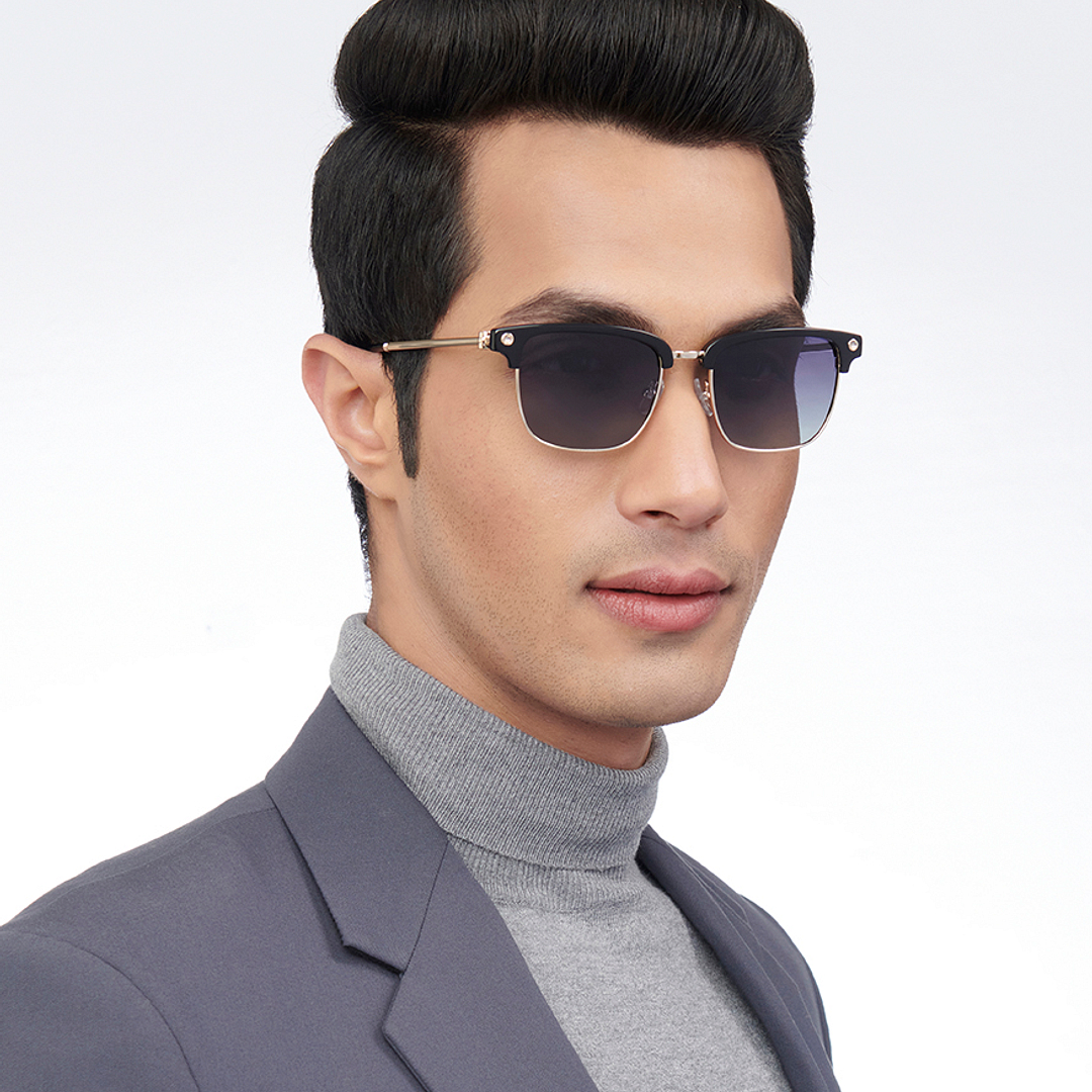 John Jacobs Online Black Full Rim Clubmaster left side