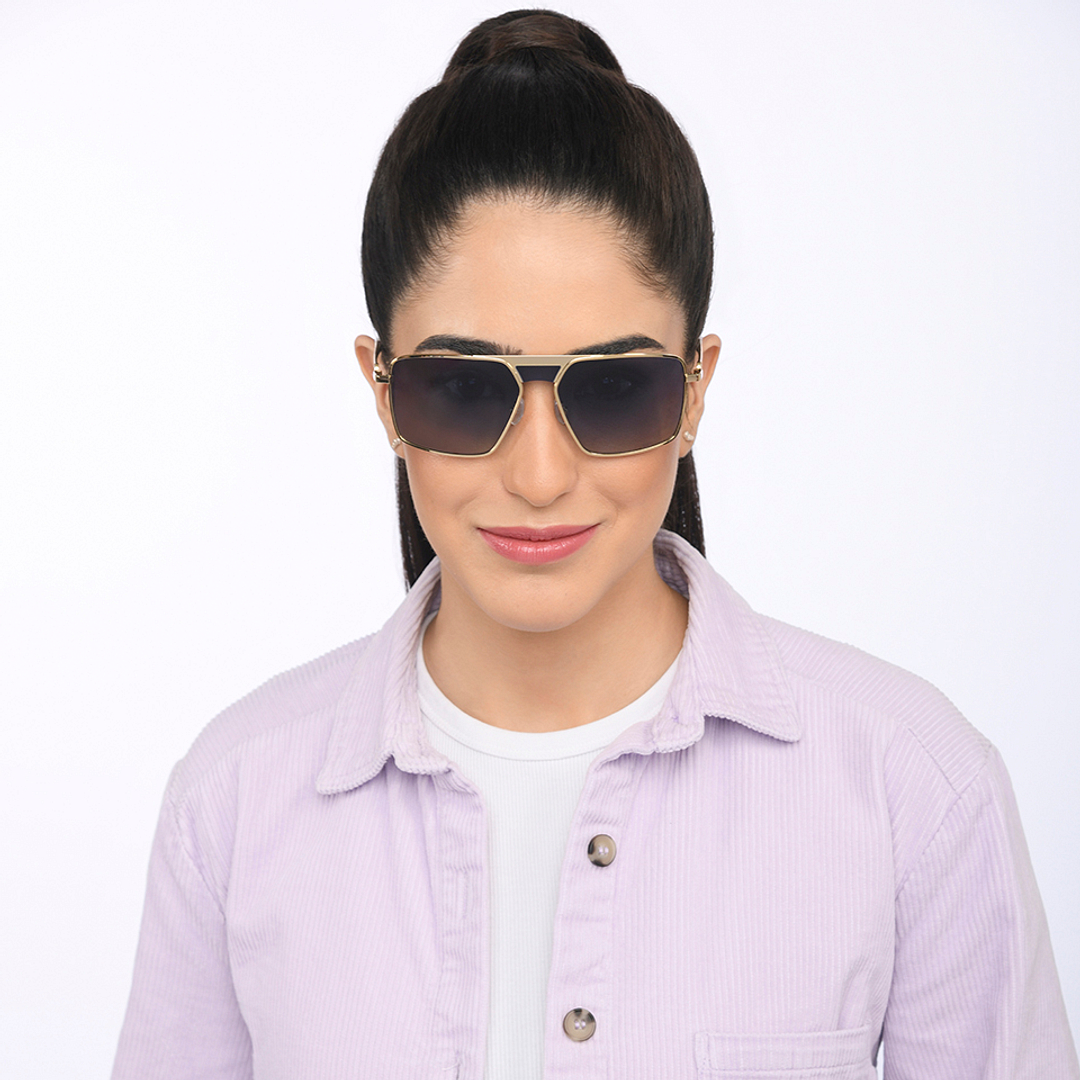 Buy Gold Blue Gradient Full Rim Square John Jacobs JJ Tints JJ