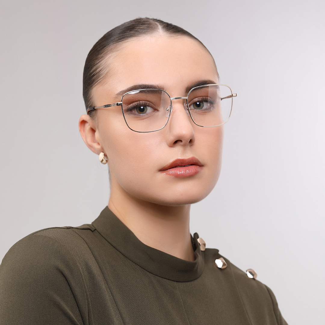 John Jacobs Online Gold Full Rim Square right side