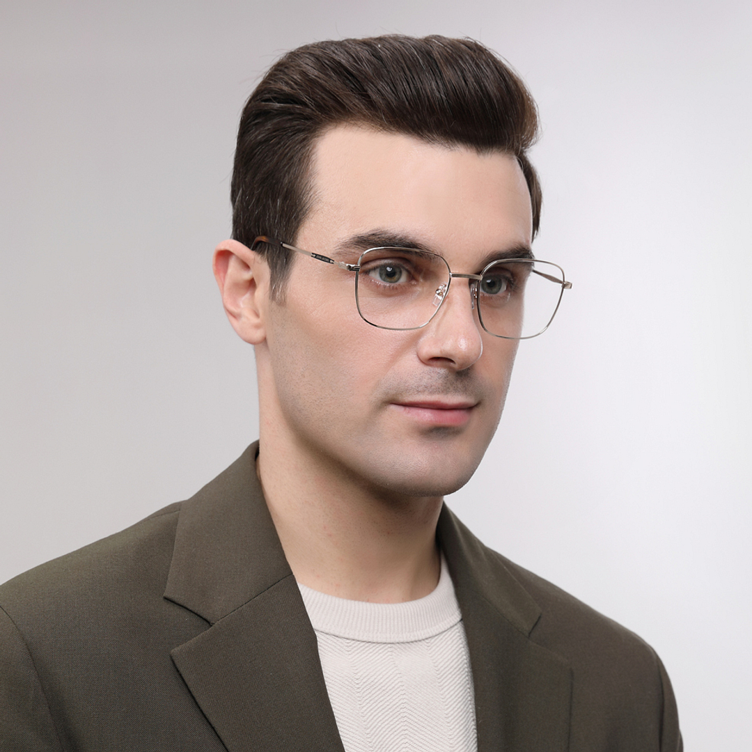 John Jacobs Online Gold Full Rim Square left side