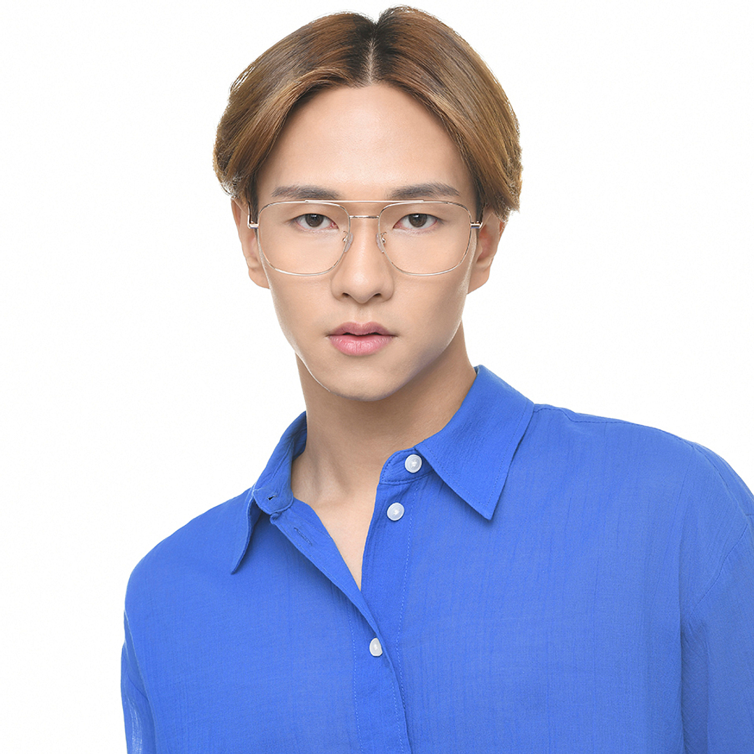 John Jacobs Gold Full Rim Aviator left side