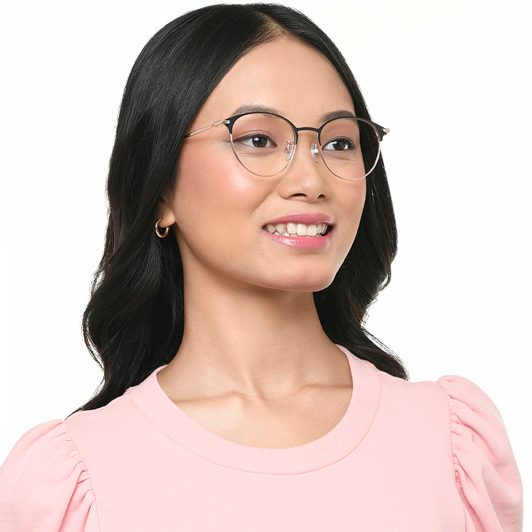 John Jacobs Golden Brown Full Rim Clubmaster left side