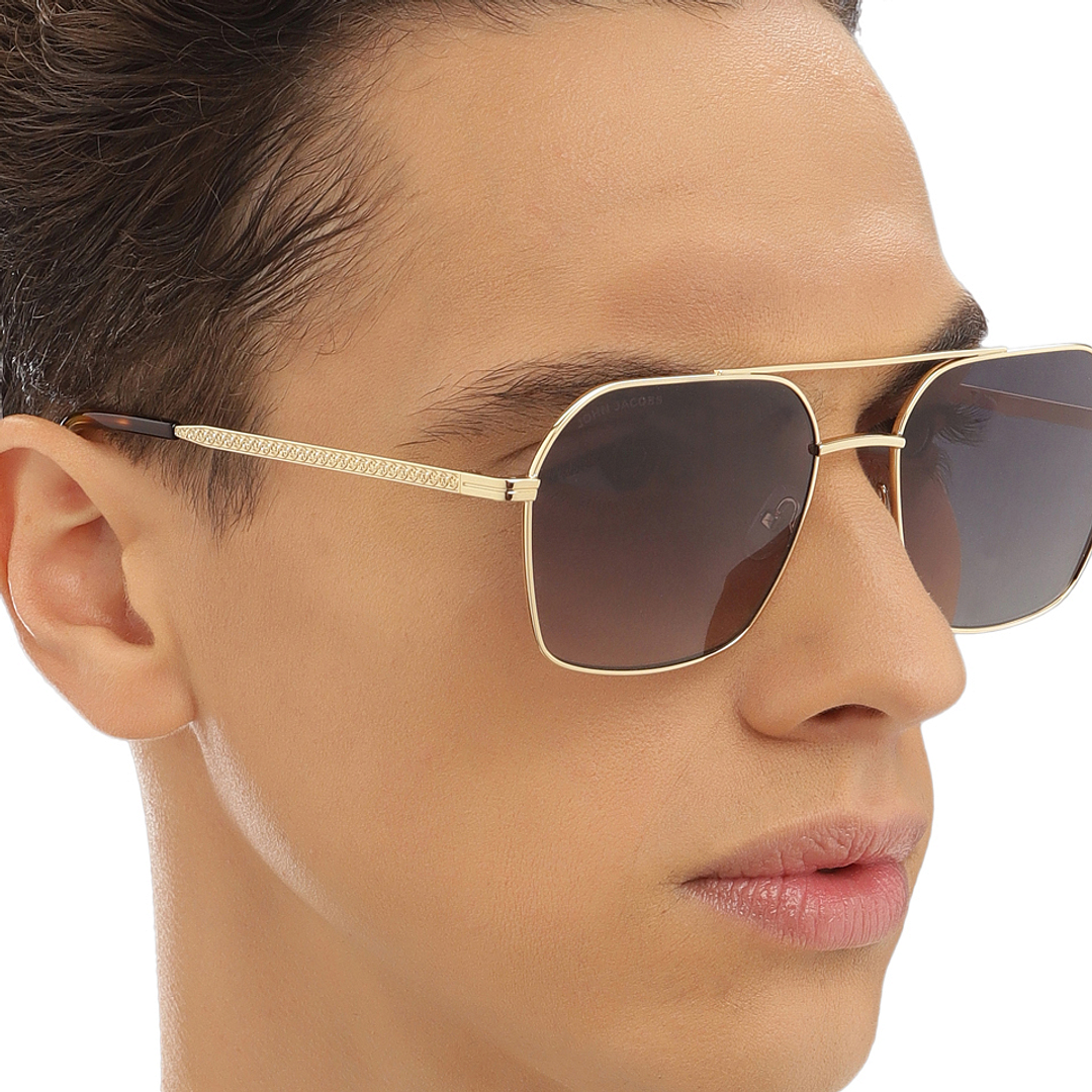 John Jacobs Gold Full Rim Square left side