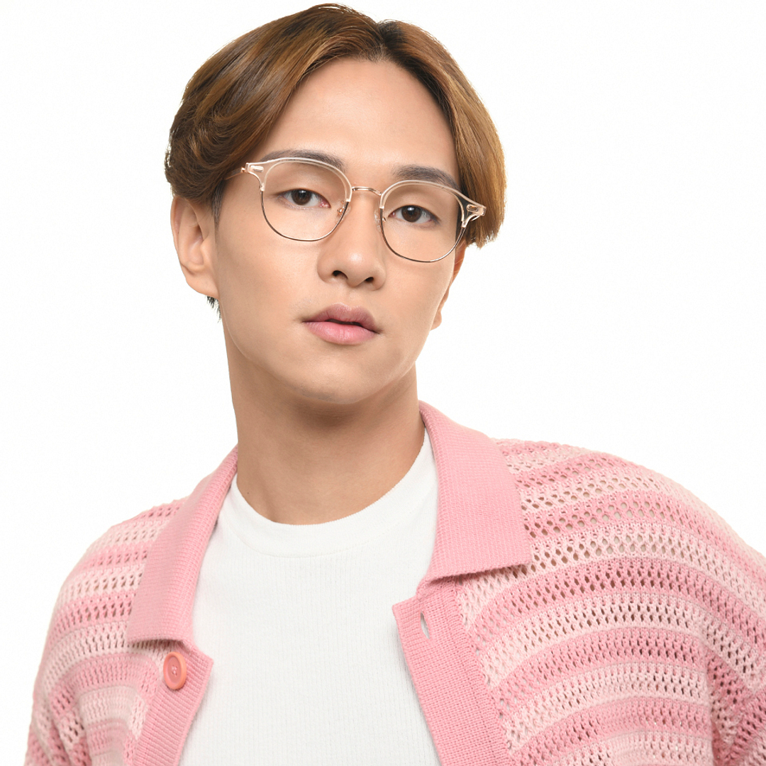 John Jacobs Online Crystal Transparent Full Rim Round right side