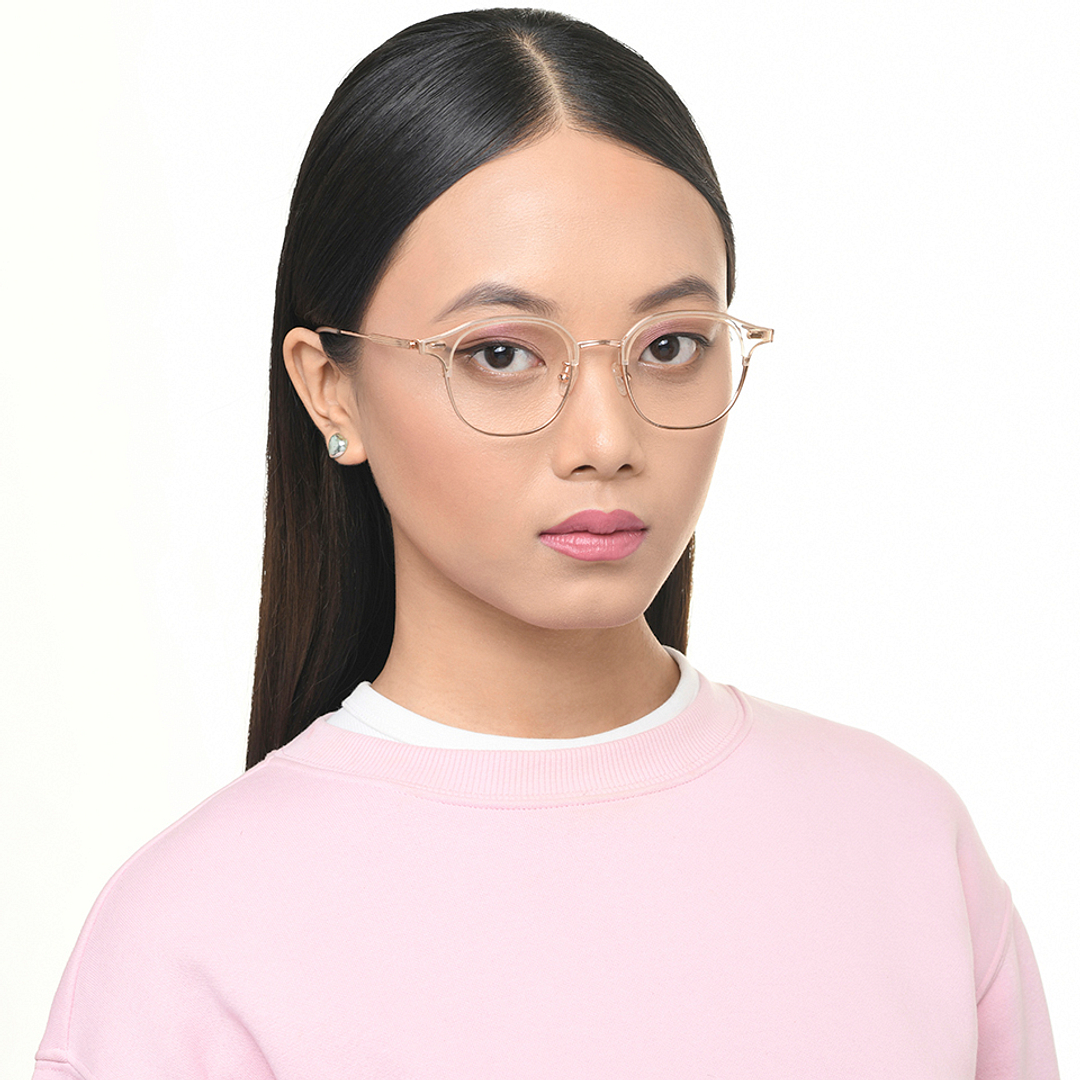 John Jacobs Online Crystal Transparent Full Rim Round right side