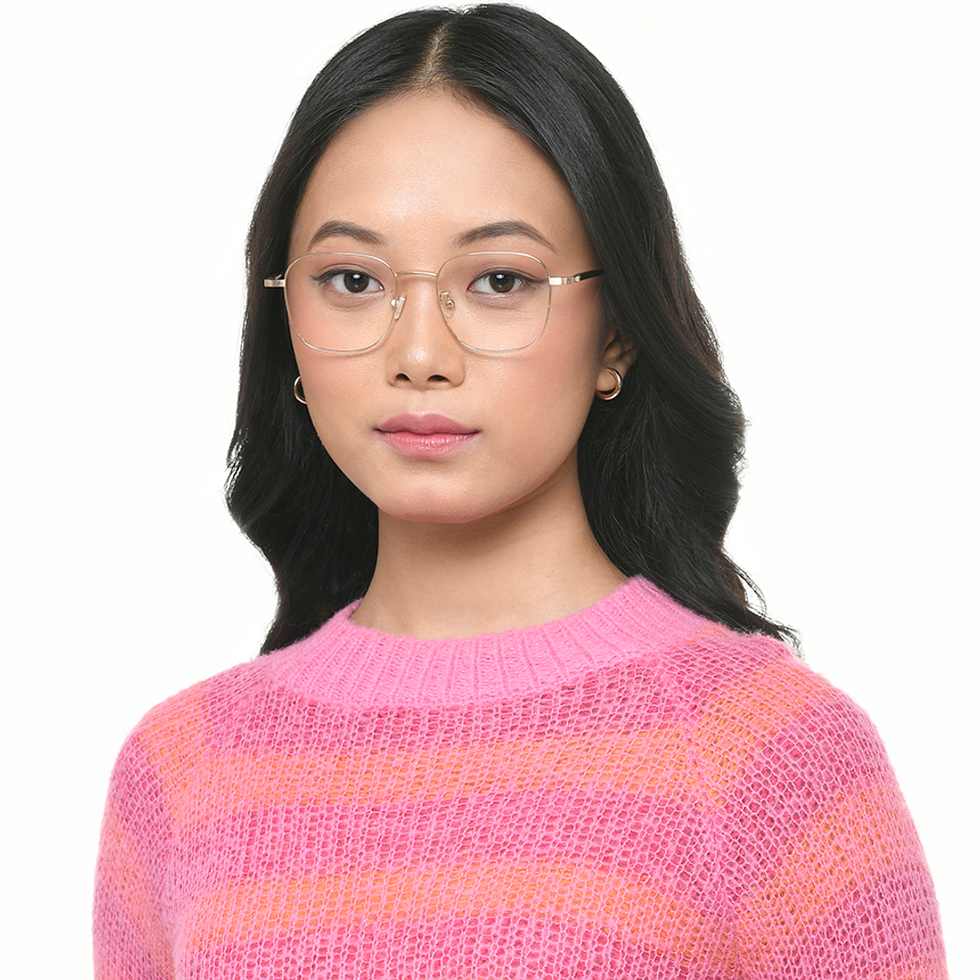 John Jacobs Online Gold Full Rim Square left side