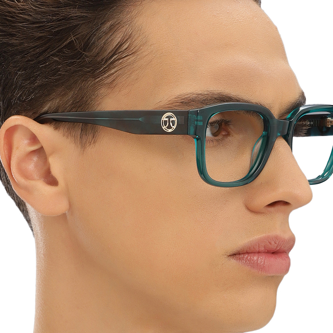 John Jacobs Green Full Rim Square right side