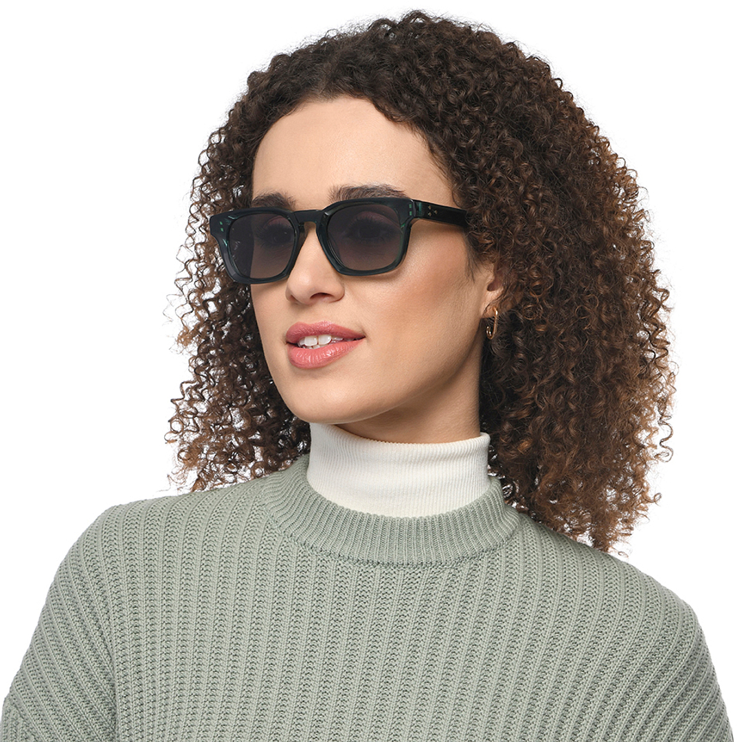 John Jacobs Green Full Rim Square left side