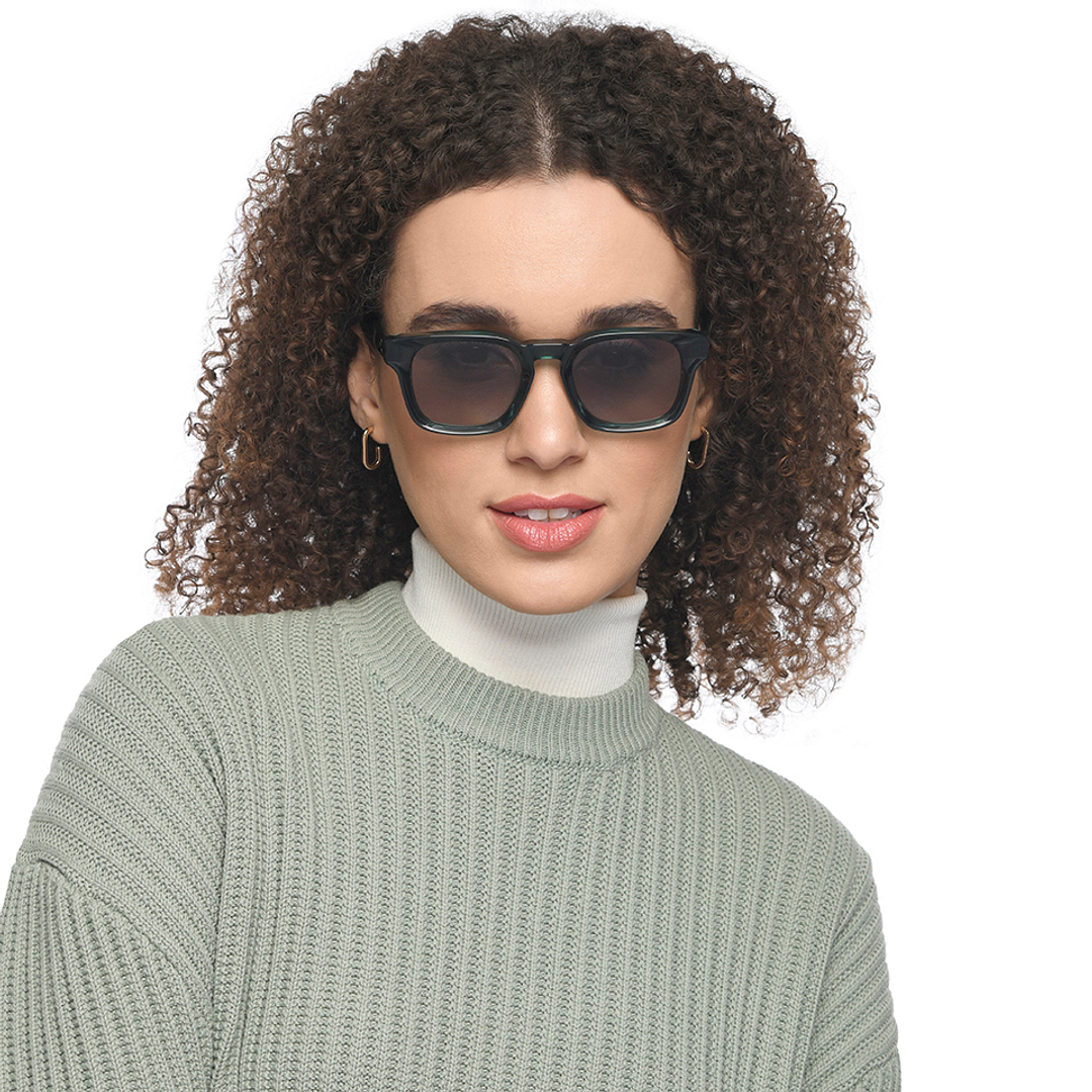 John Jacobs Green Full Rim Square right side