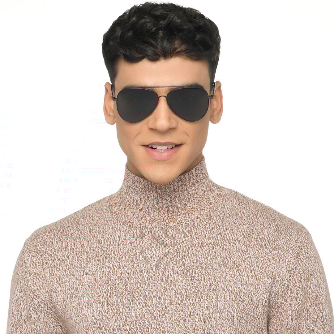 John Jacobs Black Full Rim Aviator right side