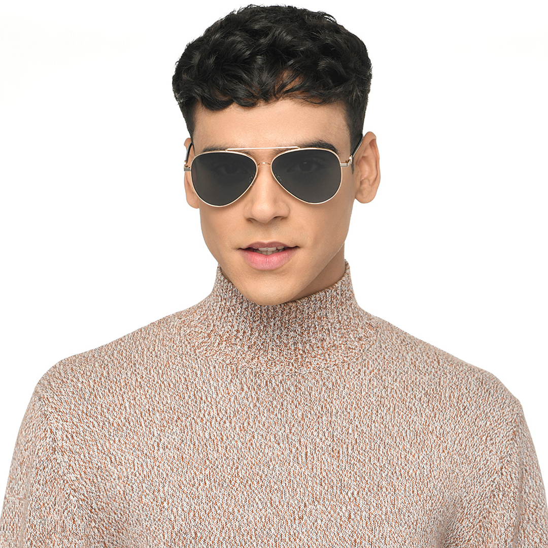 John Jacobs Gold Full Rim Aviator right side